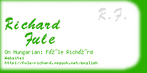 richard fule business card